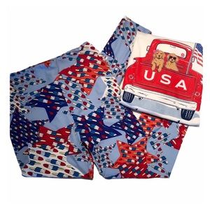 LULAROE Red White Blue Bomb Pop Patriotic Leggings